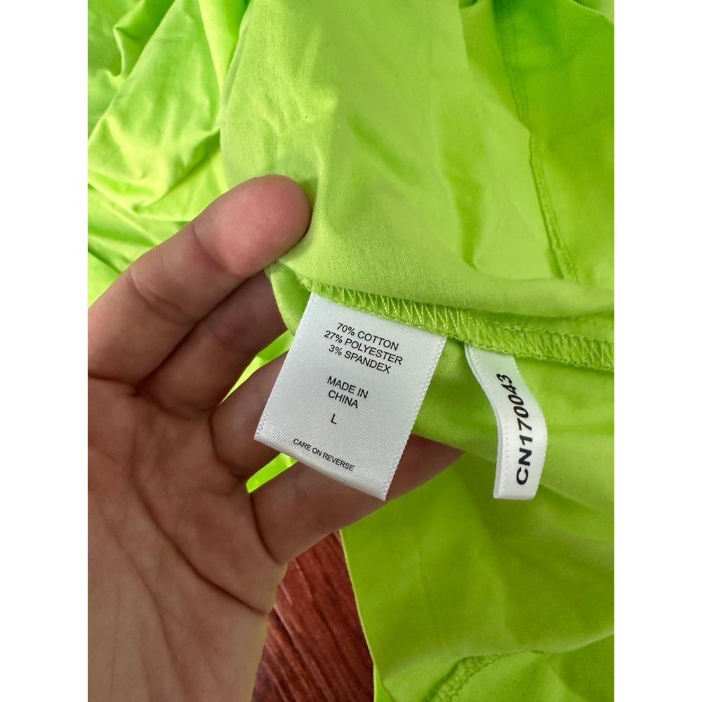New York‎ & Company Lime Green Off The Shoulder Puffy Sleeve Maxi Dress NWT - Picture 7 of 7